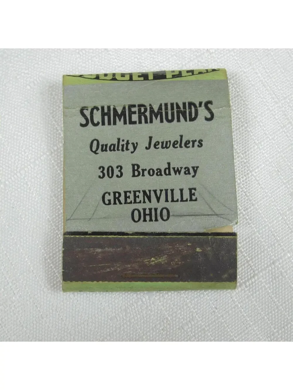 3 Vintage Matchbook Covers Greenville Ohio Jewelers, Services Station, Ambulance